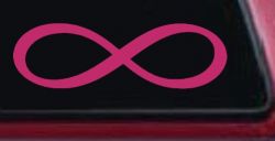 Infinity Symbol Car or Truck Window Decal Sticker (Hot Pink)