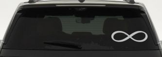 Infinity Symbol Car or Truck Window Decal Sticker (Light Gray)