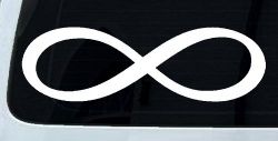 Infinity Symbol Car or Truck Window Decal Sticker