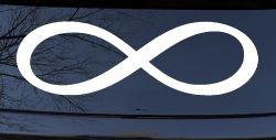 Infinity Symbol Car or Truck Window Decal Sticker