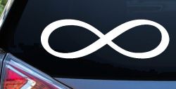 Infinity Symbol Car or Truck Window Decal Sticker