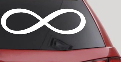 Infinity Symbol Car or Truck Window Vinyl Decal Sticker