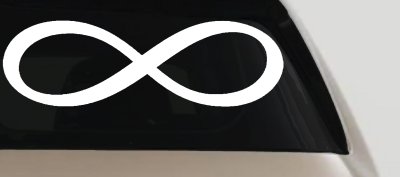 Infinity Symbol Car or Truck Window Vinyl Decal Sticker