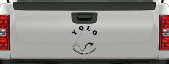 YOLO You Only Live Once Bungie Jump Car or Truck Window Vinyl Decal Sticker (Black)