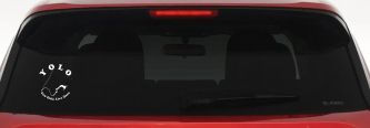 YOLO You Only Live Once Bungie Jump Car or Truck Window Decal Sticker (White)