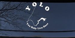 YOLO You Only Live Once Bungie Jump Car or Truck Window Decal Sticker