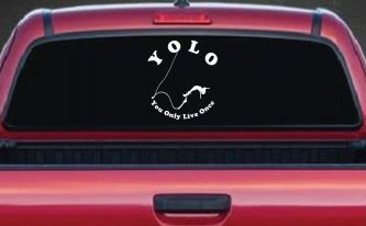 YOLO You Only Live Once Bungie Jump Car or Truck Window Decal Sticker