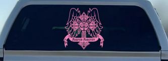 Forever Forgiven Cross Wings Christian Car or Truck Window Vinyl Decal Sticker (Pink)