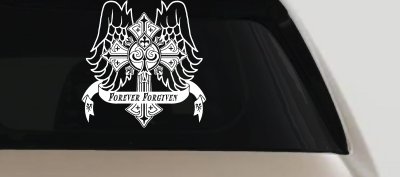 Forever Forgiven Cross Wings Christian Car or Truck Window Vinyl Decal Sticker