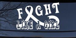 Fight Like a Girl Breast Cancer Car or Truck Window Decal Sticker