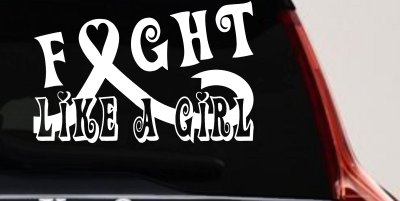 Fight Like a Girl Breast Cancer Car or Truck Window Vinyl Decal Sticker