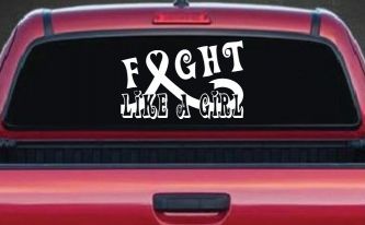 Fight Like a Girl Breast Cancer Car or Truck Window Decal Sticker