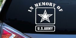 In Memory Of Army Military Car or Truck Window Decal Sticker