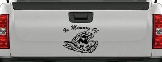 In Memory Of Angel Baby Christian Car or Truck Window Decal Sticker (Black)