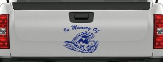 In Memory Of Angel Baby Christian Car or Truck Window Decal Sticker (Navy)