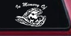 In Memory Of Angel Baby Christian Car or Truck Window Decal Sticker