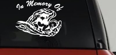 In Memory Of Angel Baby Christian Car or Truck Window Vinyl Decal Sticker