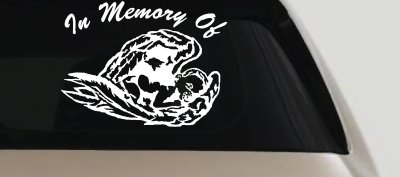In Memory Of Angel Baby Christian Car or Truck Window Vinyl Decal Sticker