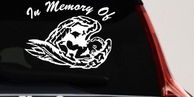 In Memory Of Angel Baby Christian Car or Truck Window Vinyl Decal Sticker