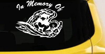 In Memory Of Angel Baby Christian Car or Truck Window Vinyl Decal Sticker