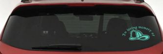 In Loving Memory Of Firefighter Helmet Car or Truck Window Decal Sticker (Mint)