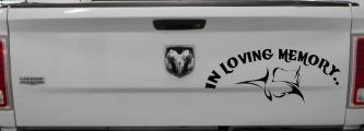 In Loving Memory Of Tulip Rose Car or Truck Window Decal Sticker (Black)