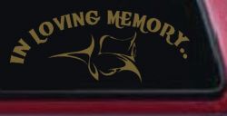 In Loving Memory Of Tulip Rose Car or Truck Window Vinyl Decal Sticker (Gold)