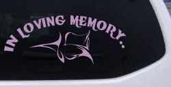 In Loving Memory Of Tulip Rose Car or Truck Window Decal Sticker (Lilac)