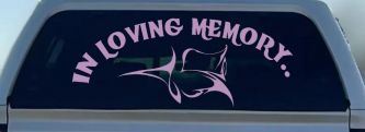 In Loving Memory Of Tulip Rose Car or Truck Window Decal Sticker (Lilac)