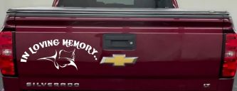 In Loving Memory Of Tulip Rose Car or Truck Window Decal Sticker (White)