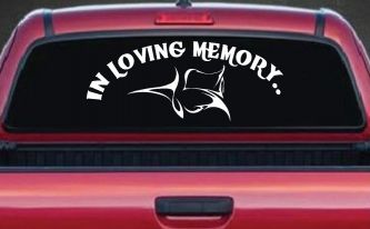In Loving Memory Of Tulip Rose Car or Truck Window Decal Sticker