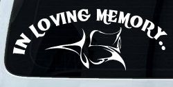 In Loving Memory Of Tulip Rose Car or Truck Window Decal Sticker