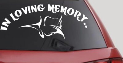 In Loving Memory Of Tulip Rose Car or Truck Window Vinyl Decal Sticker