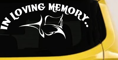 In Loving Memory Of Tulip Rose Car or Truck Window Vinyl Decal Sticker