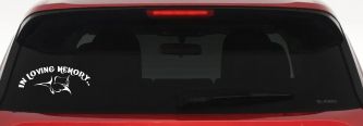 In Loving Memory Of Tulip Rose Car or Truck Window Decal Sticker (White)