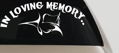 In Loving Memory Of Tulip Rose Car or Truck Window Vinyl Decal Sticker