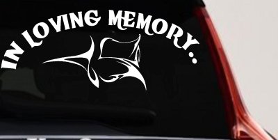 In Loving Memory Of Tulip Rose Car or Truck Window Vinyl Decal Sticker