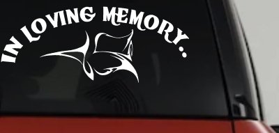 In Loving Memory Of Tulip Rose Car or Truck Window Vinyl Decal Sticker