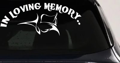 In Loving Memory Of Tulip Rose Car or Truck Window Vinyl Decal Sticker