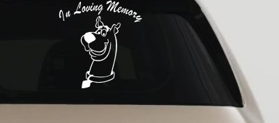 In Loving Memory Of Our Angel With Scooby Doo Car or Truck Window Vinyl Decal Sticker