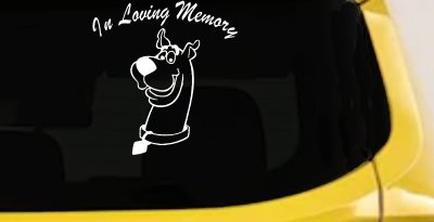 In Loving Memory Of Our Angel With Scooby Doo Car or Truck Window Vinyl Decal Sticker