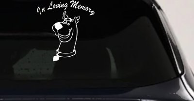 In Loving Memory Of Our Angel With Scooby Doo Car or Truck Window Vinyl Decal Sticker