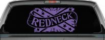 Redneck Banner Rebel Flag Country Car or Truck Window Decal Sticker (Purple)
