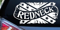 Redneck Banner Rebel Flag Country Car or Truck Window Decal Sticker