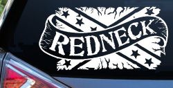 Redneck Banner Rebel Flag Country Car or Truck Window Decal Sticker