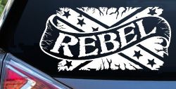 Rebel Banner Rebel Flag Country Car or Truck Window Decal Sticker