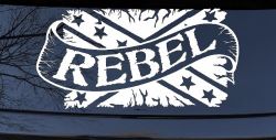 Rebel Banner Rebel Flag Country Car or Truck Window Decal Sticker
