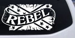 Rebel Banner Rebel Flag Country Car or Truck Window Decal Sticker