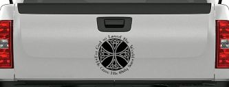 Celtic Cross John 3:16 God Loved the World Christian Car or Truck Window Vinyl Decal Sticker (Black)