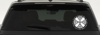 Celtic Cross John 3:16 God Loved the World Christian Car or Truck Window Decal Sticker (White)